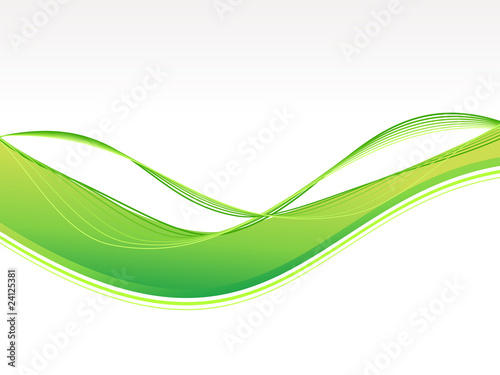 abstract green wave background