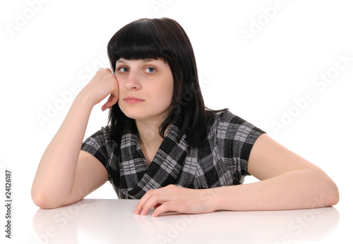 The serious young woman