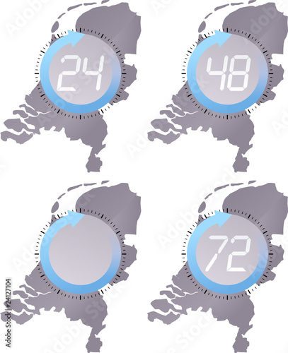 Délai de livraison bleu au Pays-Bas (détouré)