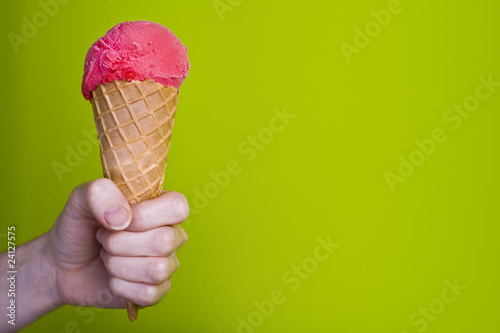 Red icecream with copyspace