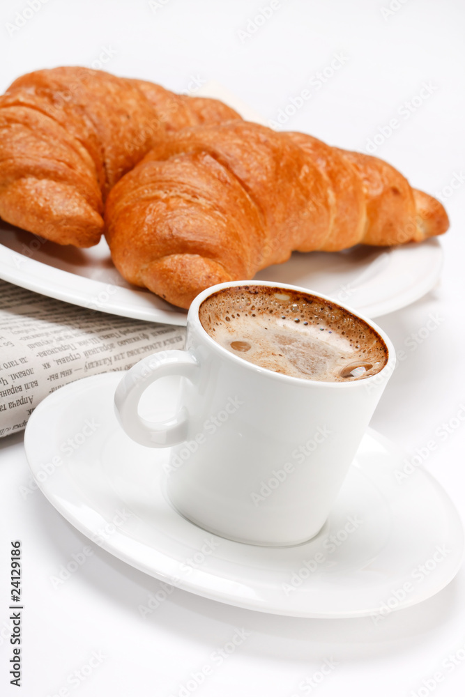 coffee and croissant coffee and croissant