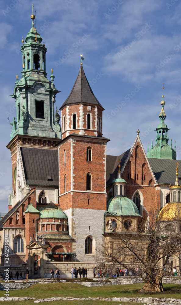 beautiful polish architecture from krakow city poland