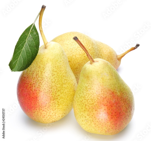 Three ripe pears.