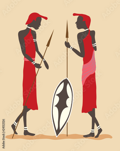 masai warriors photo