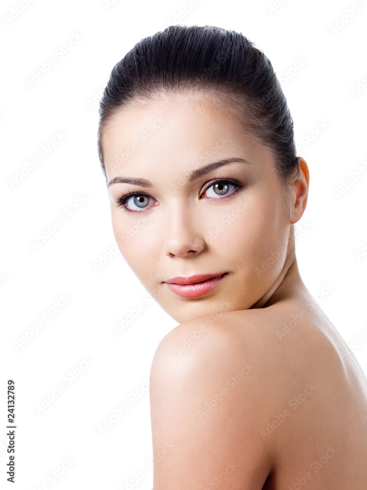 Woman with healthy skin on face Woman with healthy skin on face