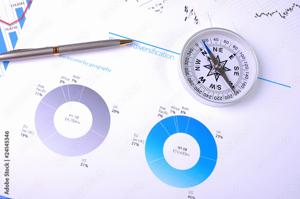 Naklejka premium Graphs and charts.