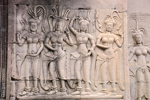 Apsara - Stone carving of angels at Angkor Wat