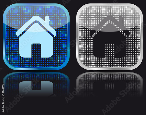 Vector glossy button for web design.