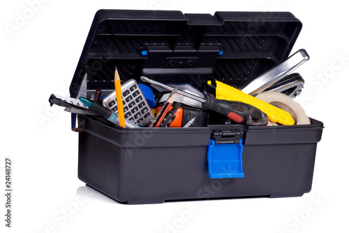 Cuadro en lienzo toolbox on white background