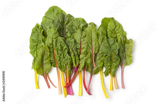 Chard leaves with different colores