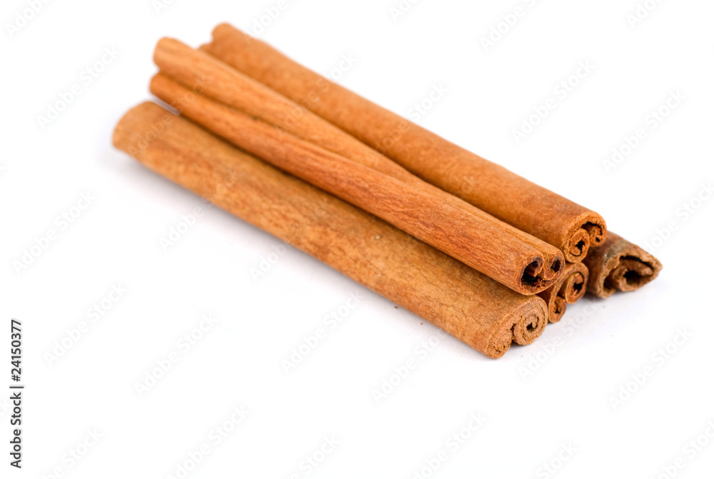 Cinnamon sticks isolated on white background Cinnamon sticks isolated on white background