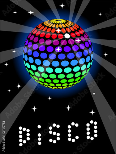Rainbow Discoball (Vector)