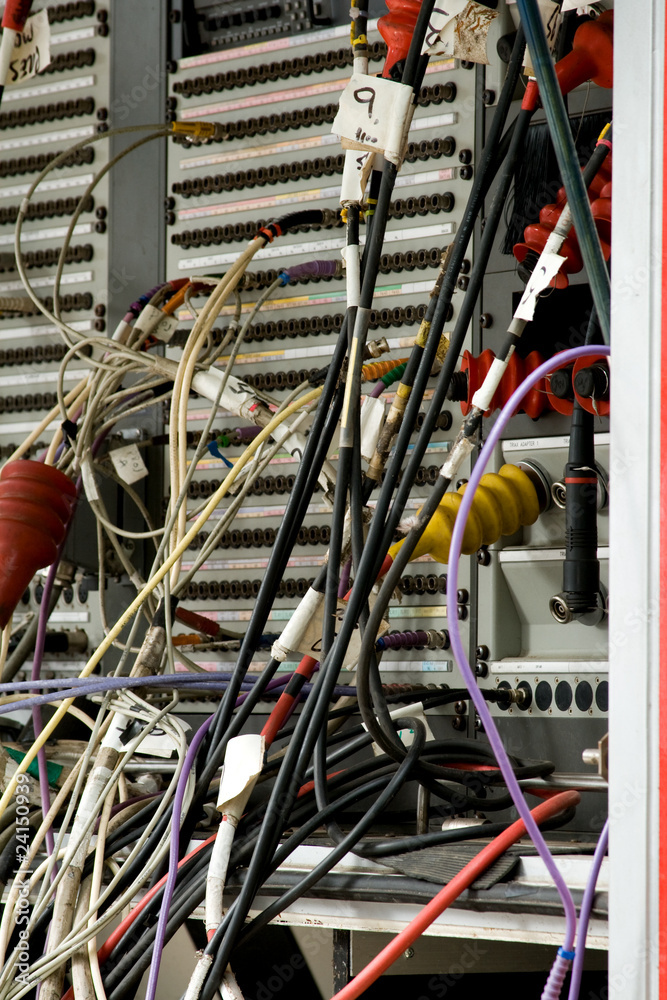 cabling in outside tv media broadcast truck cabling in outside tv media broadcast truck