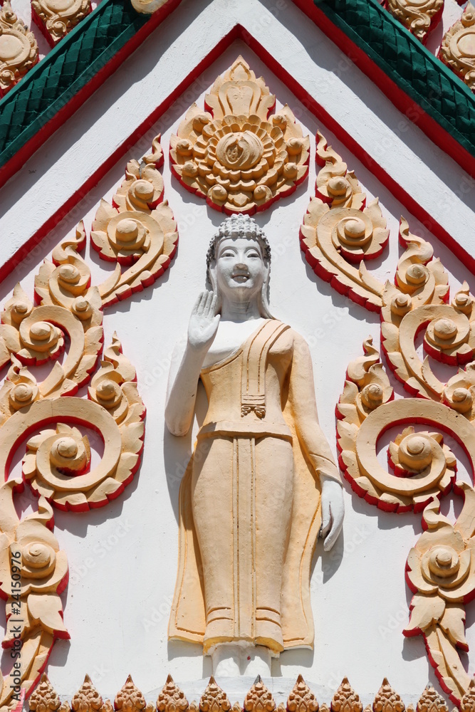 buddha image on archway, Wat Boonyawad, Mahasarakam