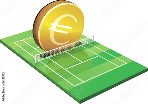 Investir dans un court de tennis sur gazon (détouré)
