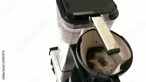 brewing coffee