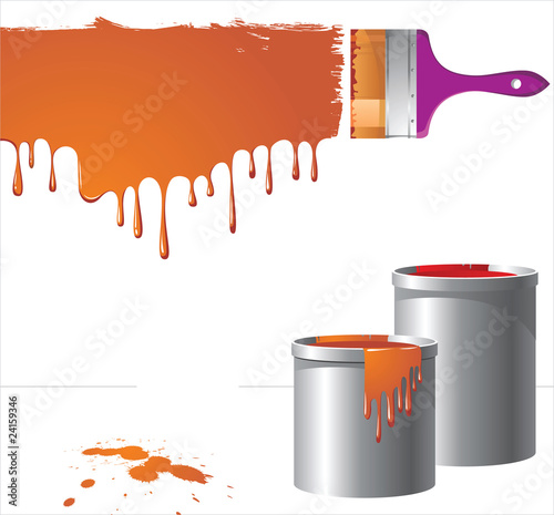paintbuckets and brush