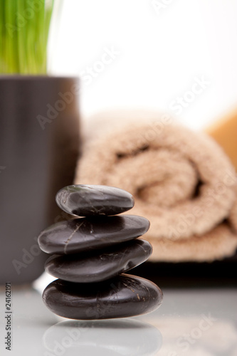 Spa towel  soap and wheatgrass