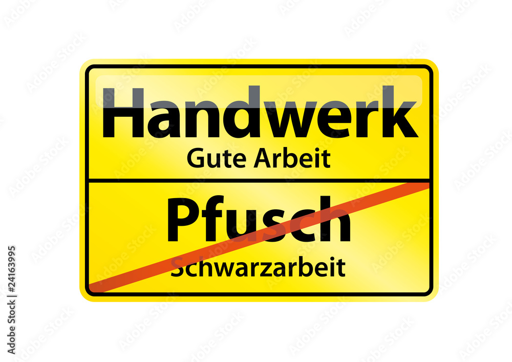 Schild Handwerk