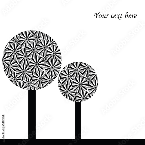 Illustration with abstract trees