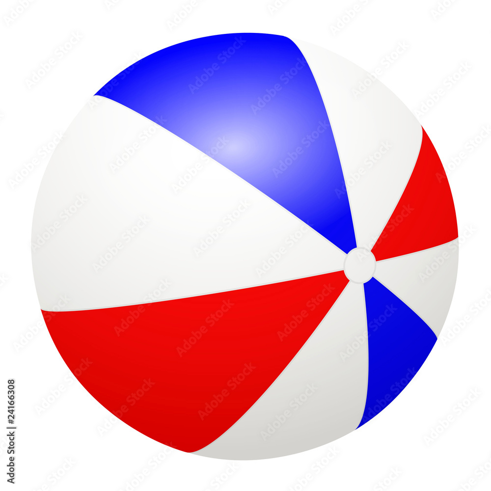 Ballon de plage gonflable rebondissant illustration vectorielle de  conception de style plat. 4848948 Art vectoriel chez Vecteezy