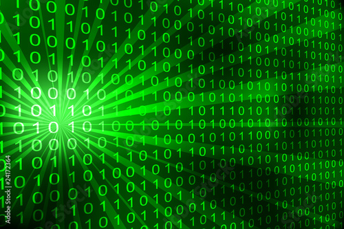 Abstract binary code 3D vector background.