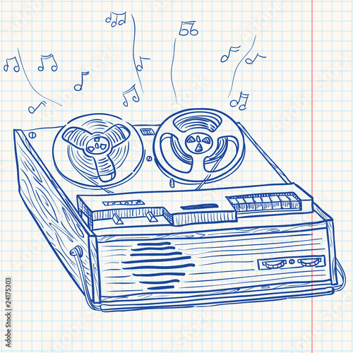 Retro Musical player (tape recorder)