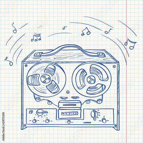 Retro Musical player (tape recorder)