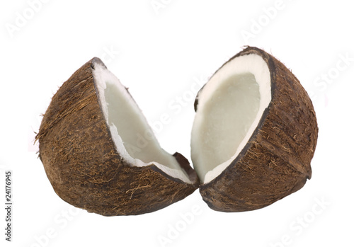 Kokosnuss Kokosnuß coconut offen geöffnet