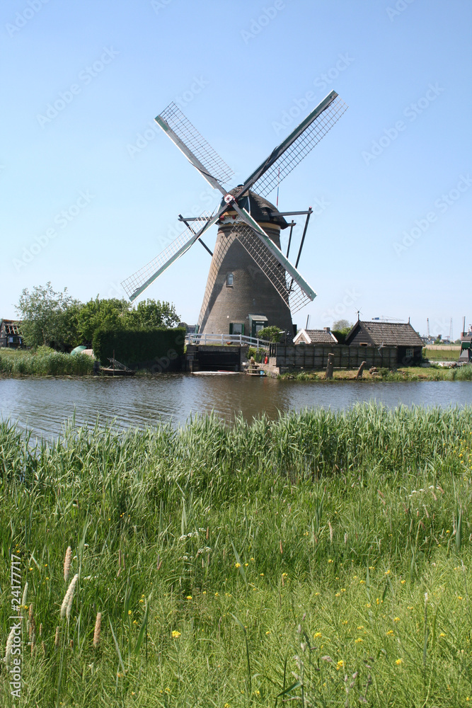 Windmills of Kinderdijk in Holland