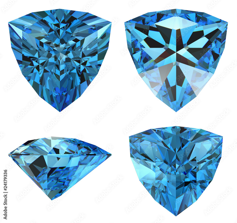 Fototapeta premium triangle shape diamond isolated