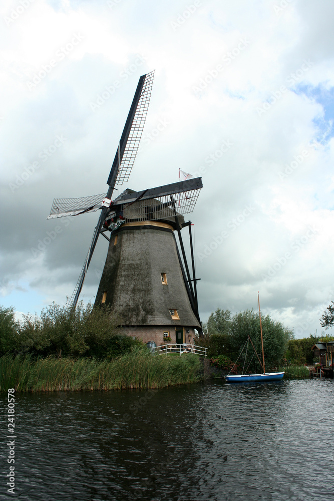 Windmills of Kinderdijk in Holland