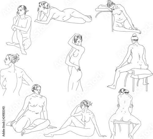 female models in various poses