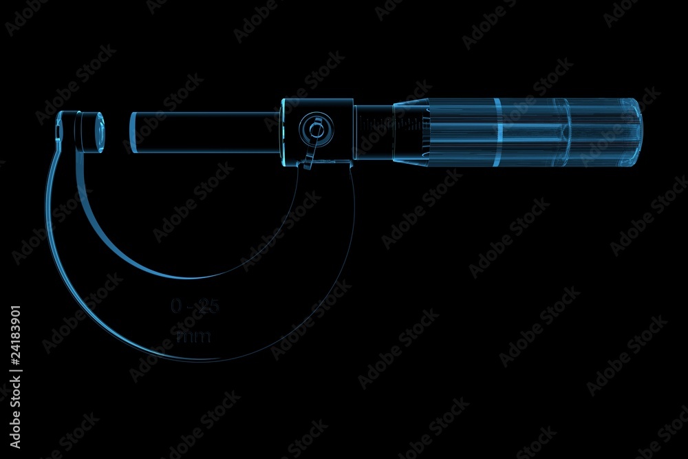 Caliper (3D xray blue transparent)