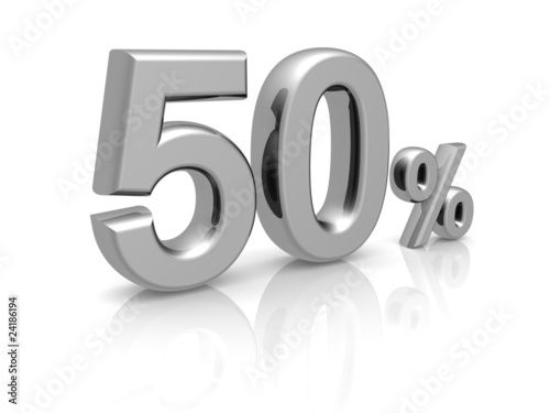 50 percents discount symbol photo