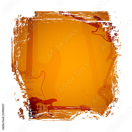 Abstract background with guitar.