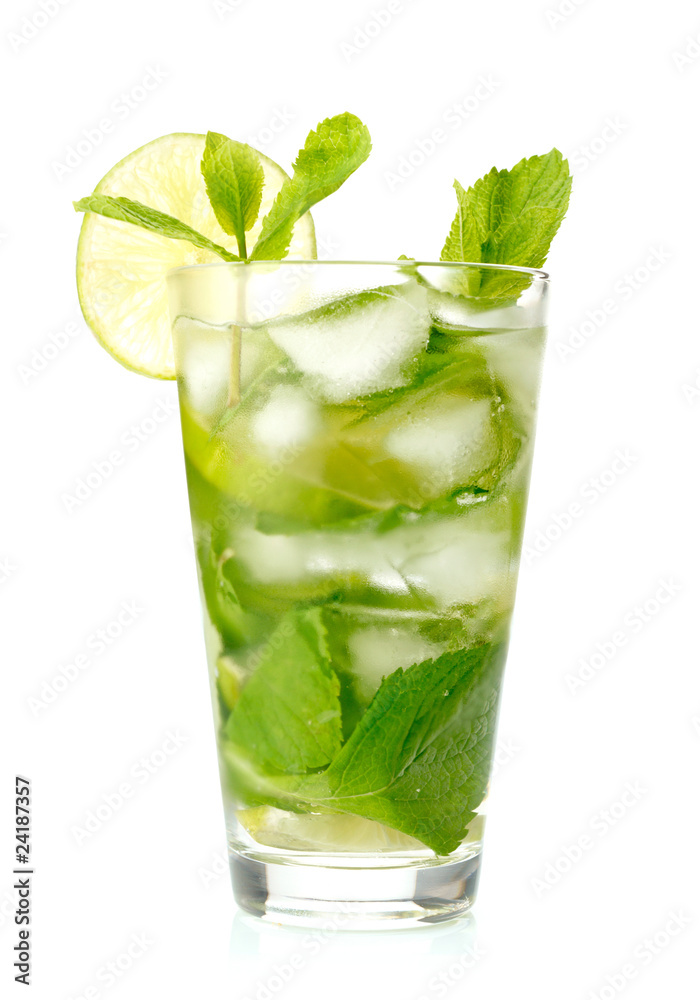 Mojito cocktail on white background Mojito cocktail on white background