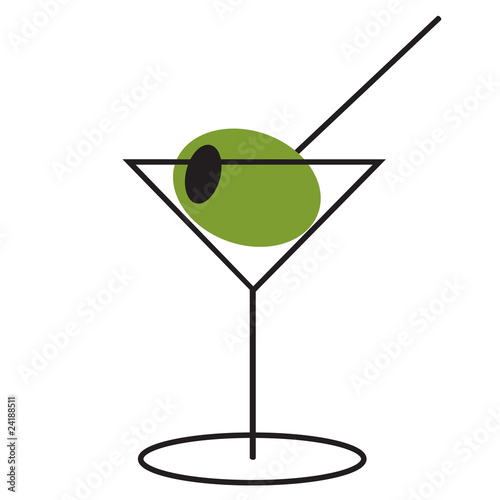 Martini with extra large Olive