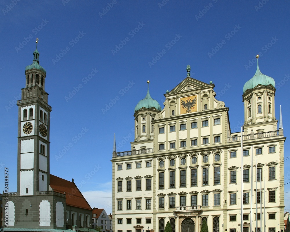 Augsburg, Rathaus mit Perlachturm
