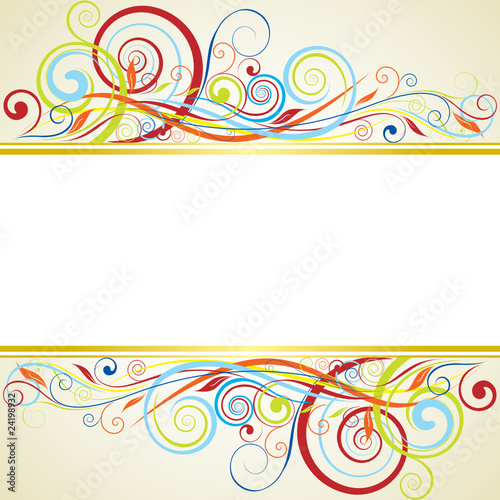 Background floral frame design