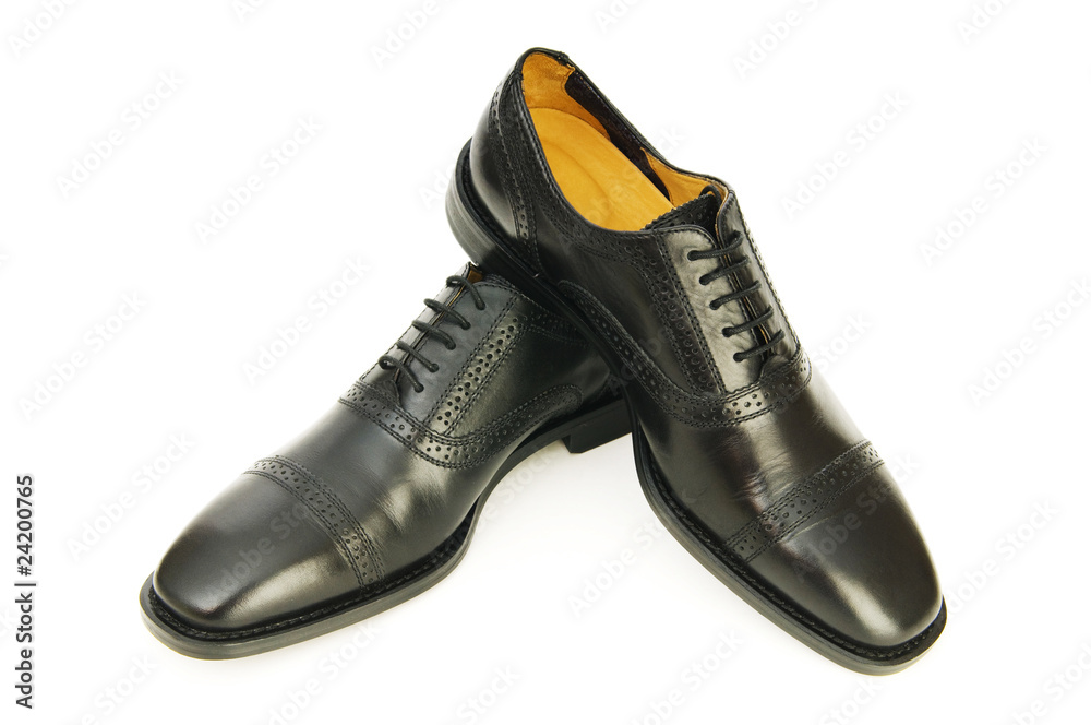 Male shoes isolated on the white background Male shoes isolated on the white background