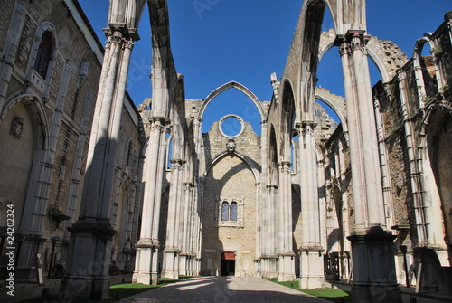 Carmo Church ruins in Lisbon, Portugal