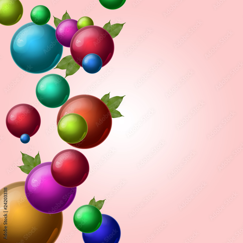 Obraz premium Colorful bubbles frame