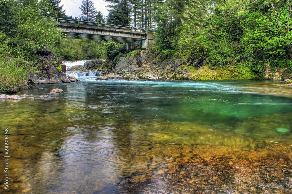 Washougal River Below Dougan Falls Bridge Washougal River Below Dougan Falls Bridge