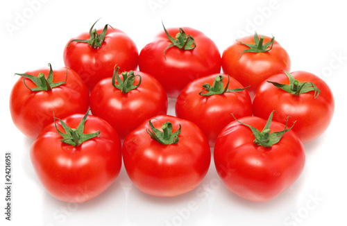 Red tomatoes,isolated.