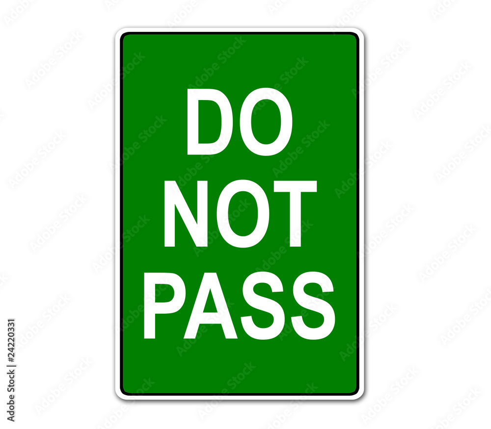 Pegatina DO NOT PASS Pegatina DO NOT PASS