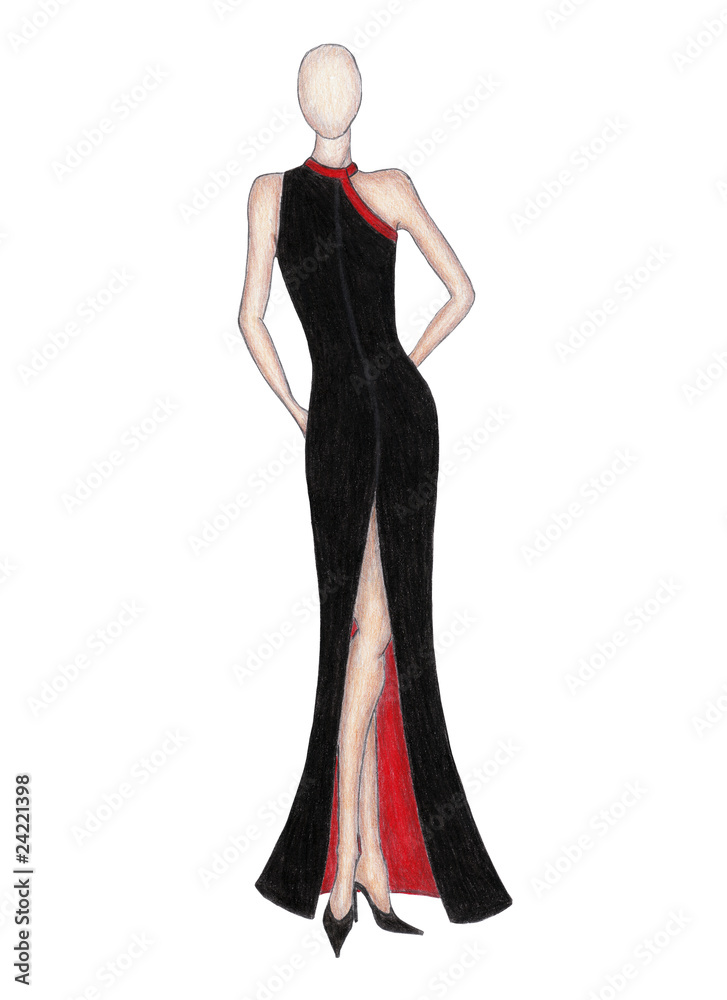 Naklejka premium Fashion model