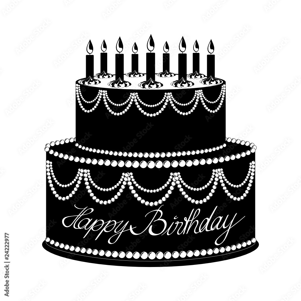 Geburtstagstorte-Happy birthday Stock Vector | Adobe Stock