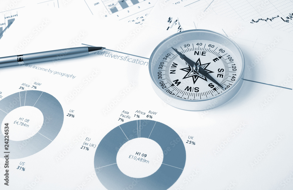 Naklejka premium Graphs and charts.