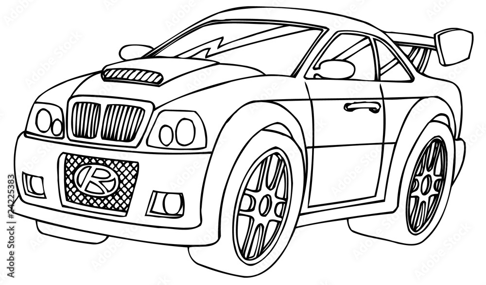 Fototapeta premium sport car outline